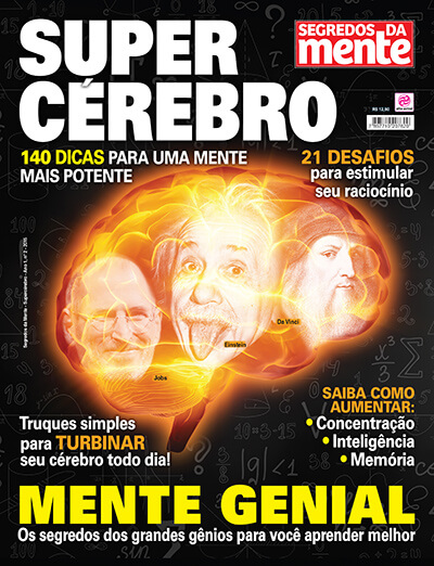 Imagem capa da Revista Segredos da Mente: 140 dicas para um cérebro mais potente